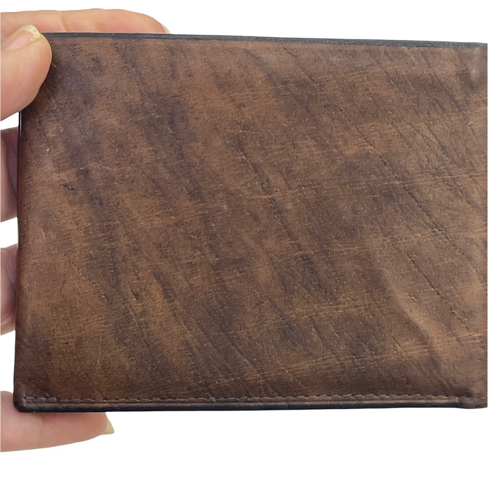 Rolfs Mens Leather Wallet Brown 4.5"x3.5" Multi-Sections‎ Key Holders Vintage